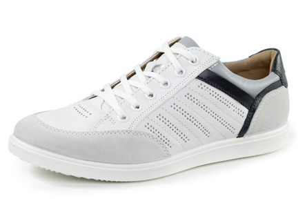 GINO Galante sneakers met contrasterende biezen en decoratieve perforaties