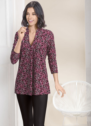Shirt tuniek met briljante kleurenprint